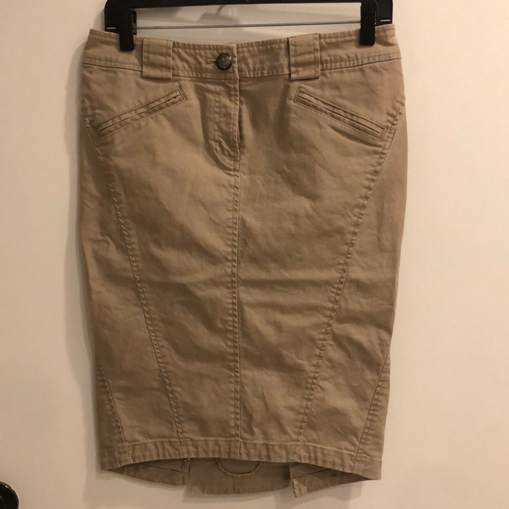Peruvian Connection Khaki Pencil Skirt - 4